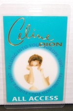 GENUINE Celine Dion Falling Into You Tour Laminated Backstage Pass ALL ACCESS