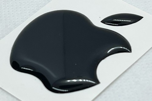 1 pièce, autocollant gel bombé 3D du logo Apple, taille environ 50x43mm, noir - Photo 5 sur 7