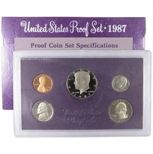1987 Clad Proof Set U.S. Mint Original Government Packaging OGP