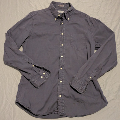 GANT RUGGER Town Collar Denim Indigo Shirt New Haven Blue L Dreamy Oxford CT