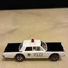 Hot Wheels Redlines 1970 Cruiser Police Vehicle Black White OPAQUE LIGHT 1:64