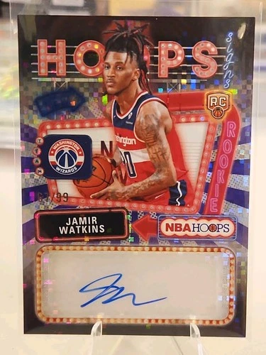 2025-26 Topps NBA Hoops Jamir Watkins Hoops Rookies First Signs Auto Purple /99