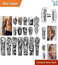 Waterproof Temporary Tattoos Full  Half Arm Sheets Animal Design Lasting