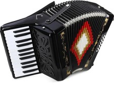Rossetti 2512 25-key Piano Accordion - G, Black