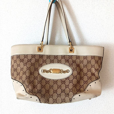 GUCCI Canvas Tote Bag Hand Bag 145993/213317