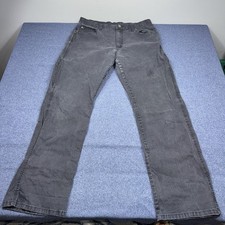 Dickies Mens Black Canvas Utility Pants Vintage 33x32 Faded Distressed Stretch