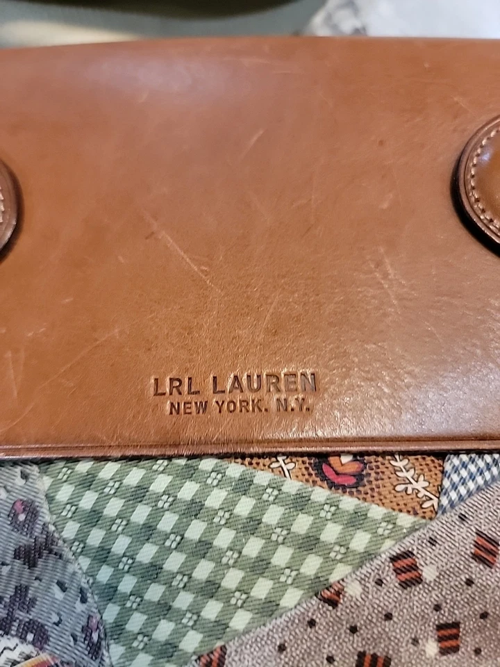 BOLSO BANDOLERA LRL RALPH LAUREN CUERO MULTI PATCHWORK CUERO SILLÍN CON BOLSA ANTIPOLVO Foto 4 de 4