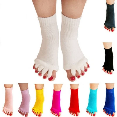 MARKENLOS Zehentrenner Ausrichtung Fuß Schmerzlinderung Five Toe Fingers Massage Socken