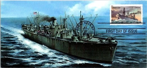 Dr Jim Stamps Maximum Card Liberty Ship Forever Fdc