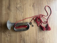 Original WWII Imperial Japanese Military Brass Bugle w/Red Cord Tassels RARE