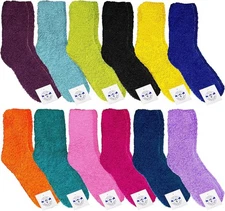 60 Pack Yacht & Smith Womens Colorful Winter Warm And Cozy Fuzzy Socks