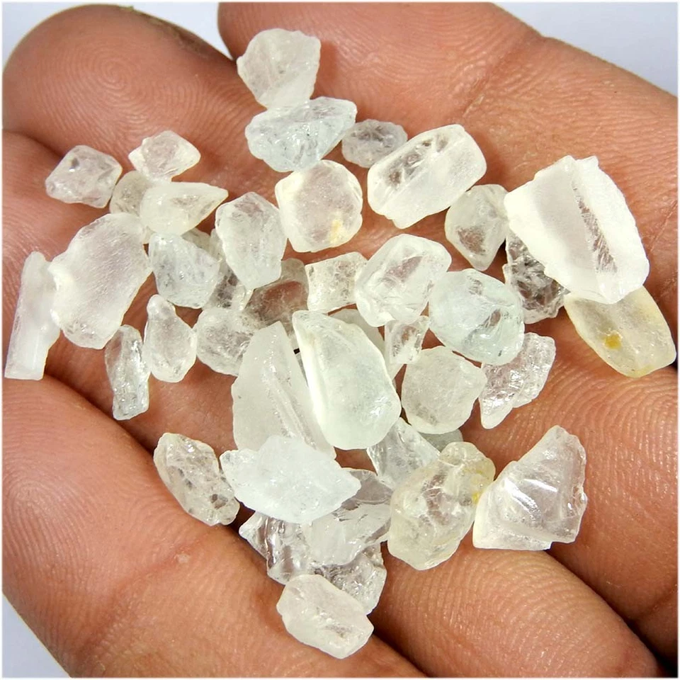 Piedra preciosa cabujón áspera faceta topacio blanco 100 % natural 67,65 cts. lote Foto 3 de 3