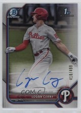 2022 Bowman Chrome Prospect Auto Refractor 410/499 Logan Cerny #CPA-LC Auto v9t