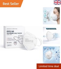 Hypoallergenic Face Masks - 20 Pack, Comfortable Ear Loops & 5-Layer Protection
