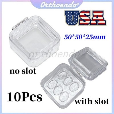 Dental Denture Hinged Display Box Film Membrane Storage Case False Teeth Case