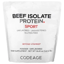 Sport, Beef Isolate Protein Powder, Unflavored, 1.65 lb (750 g)