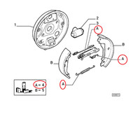 Bremssatz Bremsbacken Fiat Bravo - Alfa 146 - Lancia Delta Original 9947159