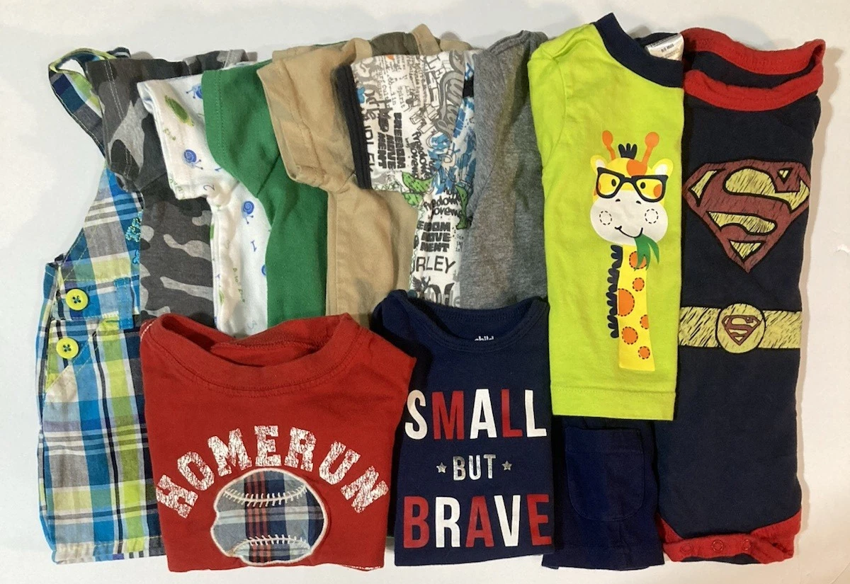 Baby Boy 6-9 mo Summer Clothes lot of 12 Baby Place Carter's and more