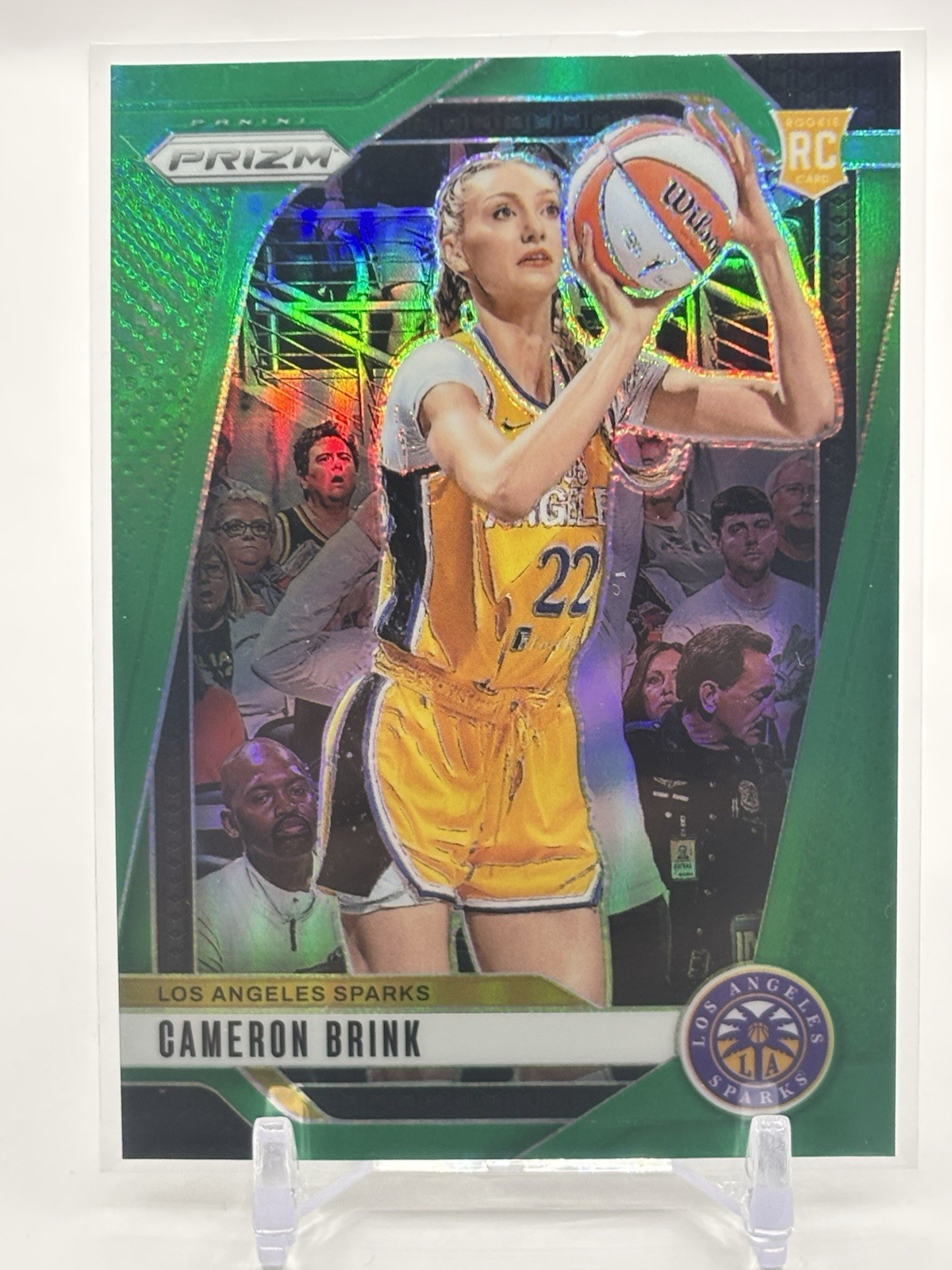 2024 Panini Prizm WNBA Cameron Brink Green Prizms #127 Rookie Los Angeles Sparks