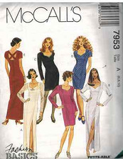 7953 UNCUT Vintage McCalls SEWING Pattern MISSES Lined Dress Princess Seamed OOP
