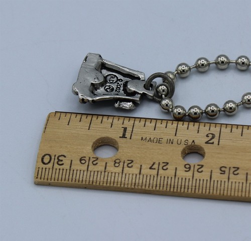 AC/DC Hell's Bell Pendant On Steel Ballchain Alchemy Poker English Pewter - Picture 5 of 5