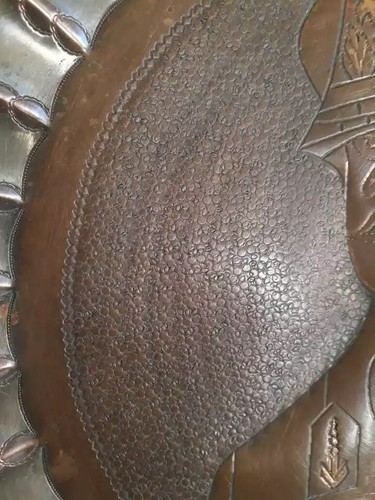Vintage selten Libyen Libysch Kupfer Tablett Platte Mu'ammar Al-Qadhdhāfī Sondergeschenk - Bild 5 von 10