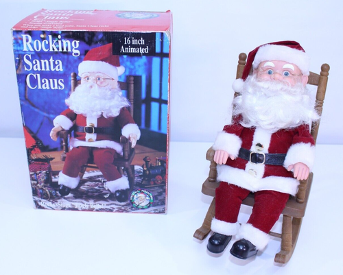 Vintage Gemmy Dondolo Babbo Natale Movimento Natalizio Animato 16" Motion-ette 1991 - Foto 2 di 18