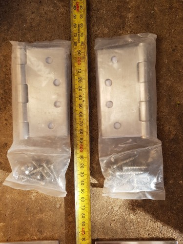 2pcs / 1 pair ZANDA Butt Hinge 100x110x2.5mm SS304/21, wt screws - Picture 2 of 2