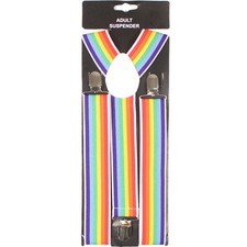 Suspender 1.5" wide Multi color Rainbow Suspender Heavy Duty 1.5 inch wide