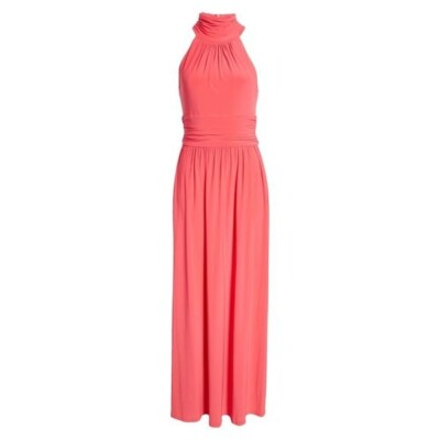 Eliza J high neck Maxi Dress Pink size 0 | eBay