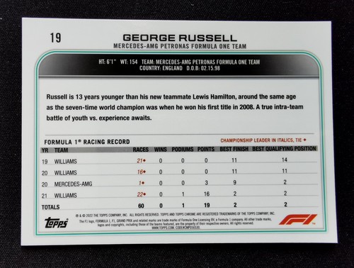 2022 Topps Chrome Sapphire Formula 1 F1 #1-200 Complete Your Base Set - Picture 19 of 149