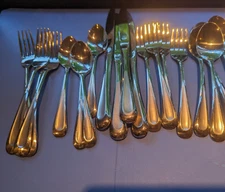 Oneida 20 Pcs SATIN SAND DUNE Stainless Flatware Silverware 4 Place Settings