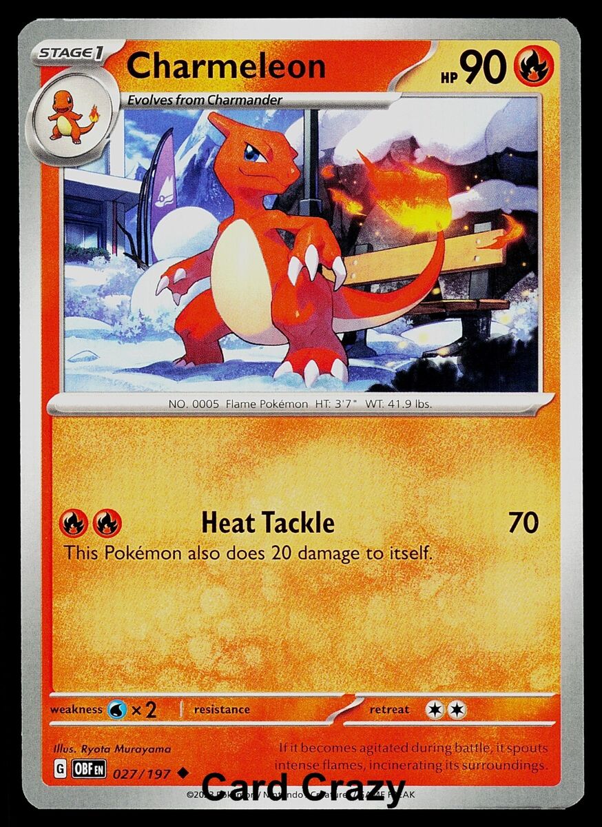 Charmeleon 027/197 - Obsidian Flames - Non-holo Pokemon Card Charmeleon 027/197 - Obsidian Flames - Non-holo Pokemon Card