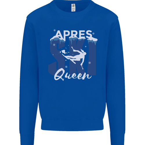 Apres Ski Queen Skiing Winter Sports Kids Sweatshirt Jumper - Picture 76 of 92