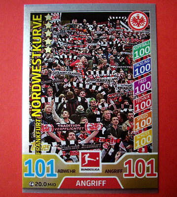 Match Attax 2018 2021 2022 21 22 Ultra Beste Fan-Kurven Eintracht Frankfurt