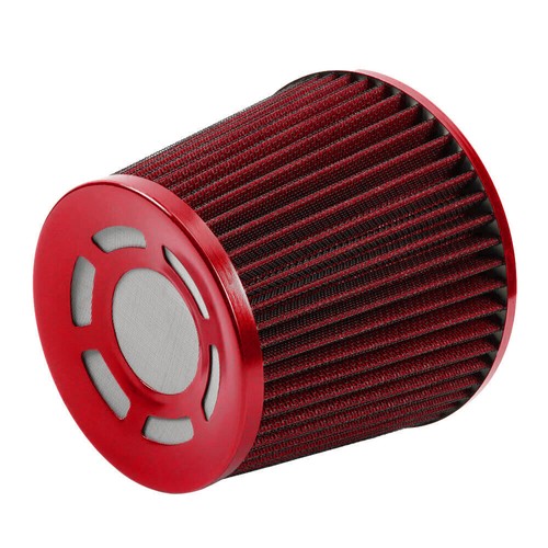 3" 76mm High Flow Inlet Cold Air Intake Cone Replacement Dry Air Filter Red - Picture 8 of 11