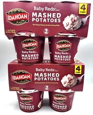 Idahoan Baby Reds Instant Mashed Potatoes Single Serve 2 Bx Lot=8 Microwave Cups