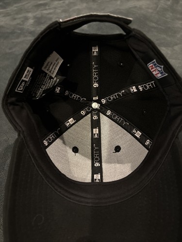 Las Vegas Raiders NFL Black New Era Youth 9TWENTY Strapback Sideline Hat Cap - Picture 4 of 11
