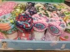 New Deluxe Plush Tropical Shower Towel Wrap. Several varieties available.