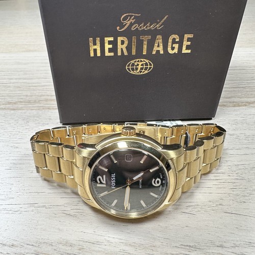 NEU✅ LIMITIERTE EDITION✅FOSSIL HERITAGE AUTOMATIK GOLD GRÜN ME3235 UHR $ 295 - Bild 7 von 12
