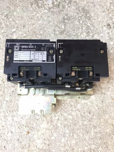 Square D 8736SD02S Size 2 Fwd/Rev Starter *** GOOD WORKING CONDITION ...
