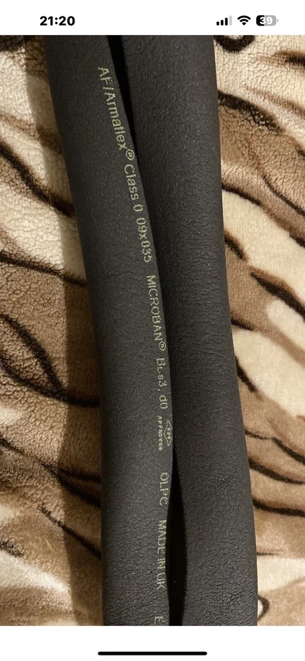 ARMAFLEX Pipe insulation 9mm x 35 mm x 2m 09X035mm Class O.