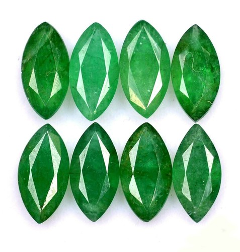 Natural Emerald Marquise Faceted Cut Loose Calibrated Gemstone Ready For Jewelry - Picture 13 of 16