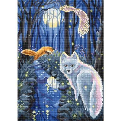 Letistitch Kreuzstich Set ''Mittsommernacht'', Zählmuster, 27x19,5cm
