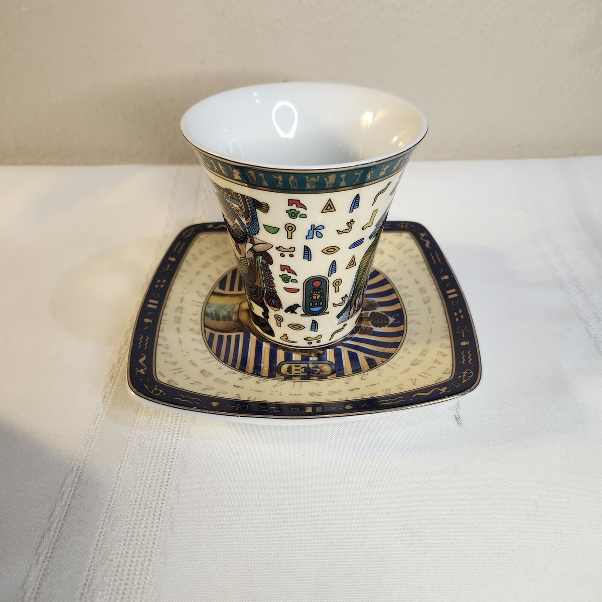 FM Fathi Mahmoud Limoges Egyptian Tea Cup and Saucer / Egypt