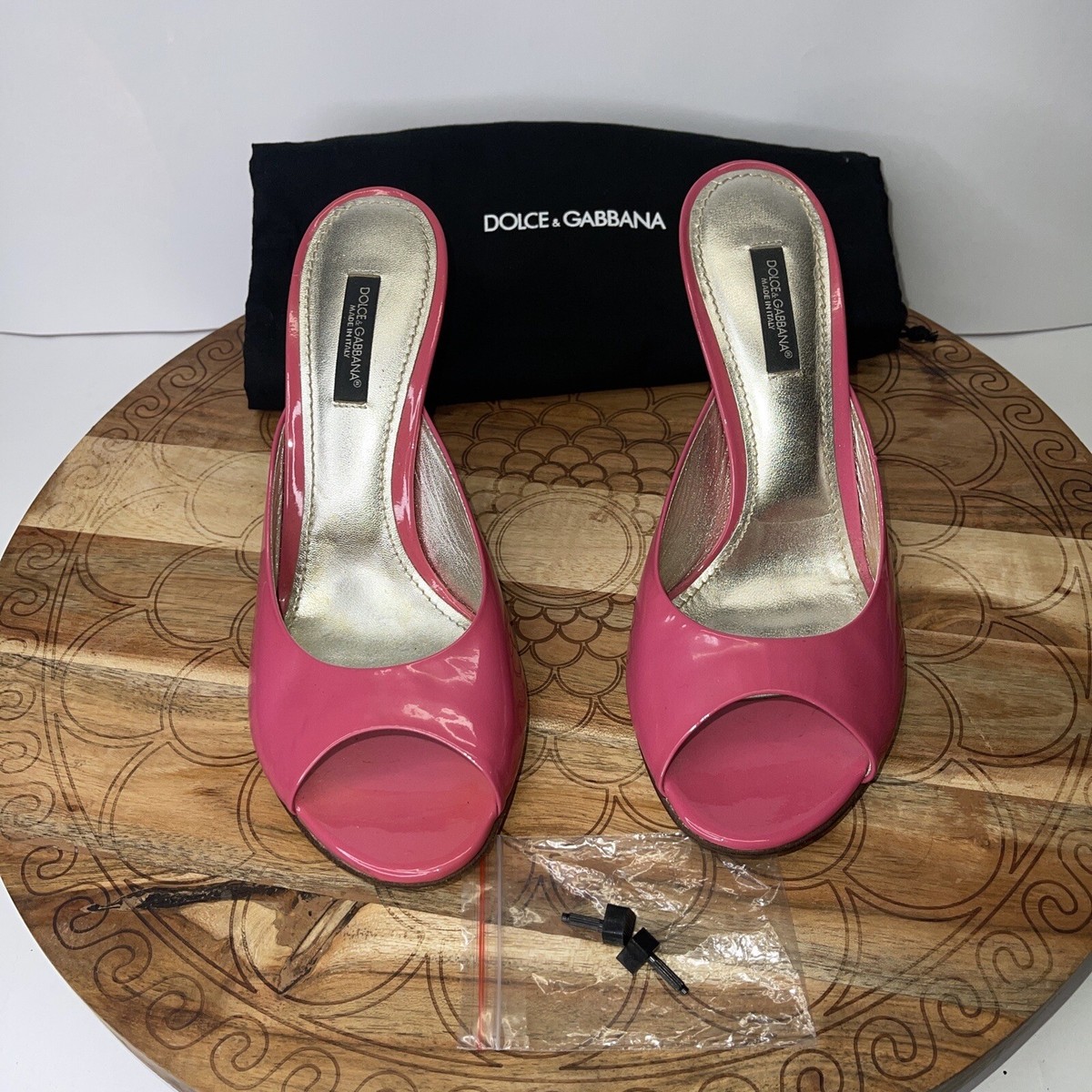 サンダル・ミュール Dolce & Gabbana Dolce & Gabbana With Heel Pink Pink Dolce & Gabbana shoes women Size 37.5 | eBay