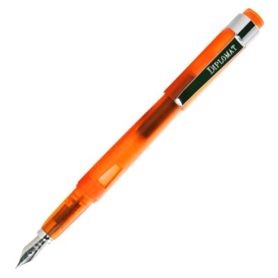 Diplomat Magnum Soft Touch Fountain Pen, Demo Orange, New in Box
