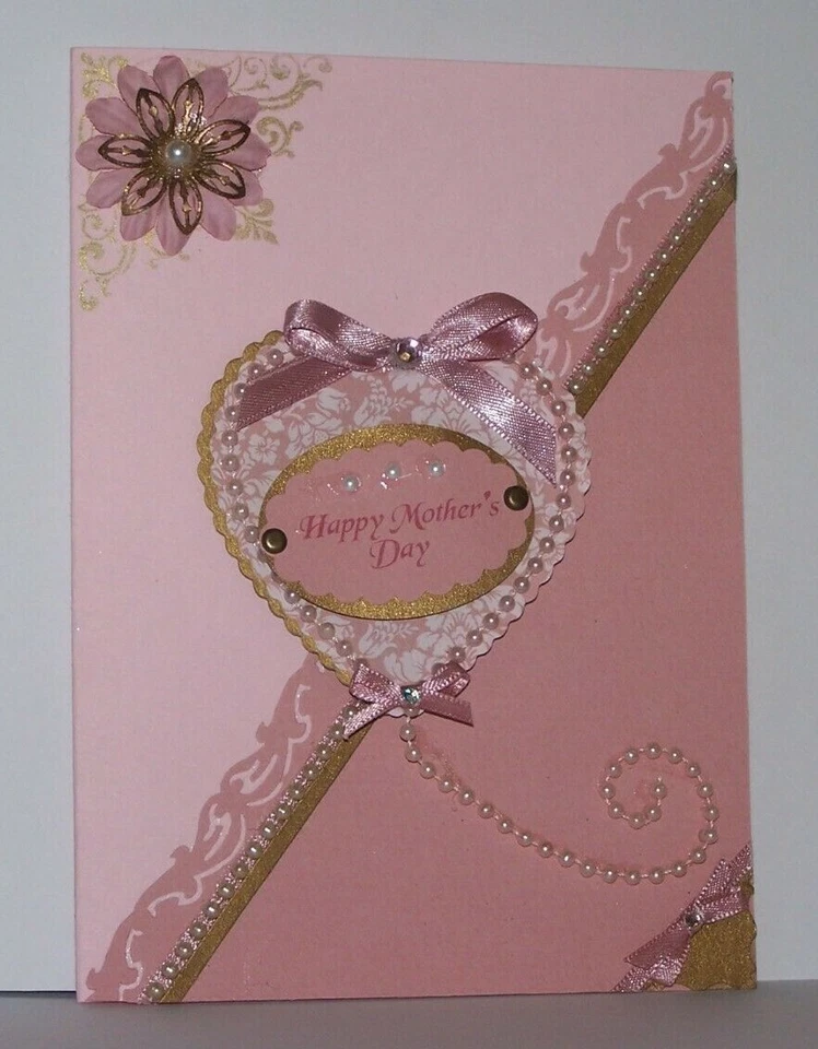 Custom handcrafted Mother's Day greeting card.  - Image 2 of 2