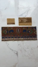 Anatolian Dıy Fragment Carpet Rug Painting or Art Piece Rug Organic Handmade Rug