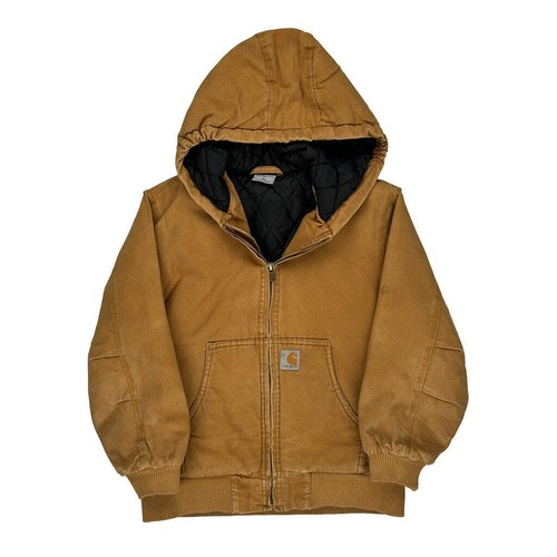 Age 10-12 Carhartt Jacket - Medium Brown Cotton